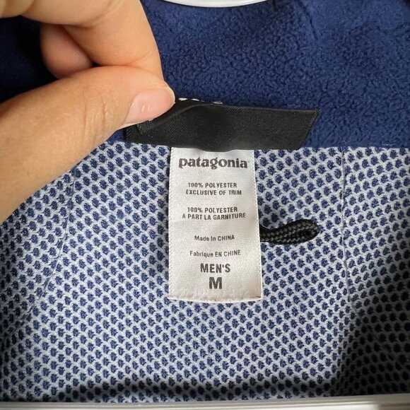 Patagonia blue Full zip pockets Jacket Size M Mesh Lined - Picture 10 of 10